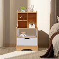 thumbnail image 6 of Miumaeov Nightstand Table with Storage Basket, Narrow Nightstand Frame Sofa Side Table for Small Space Living Room Bedroom Furniture, 6 of 10