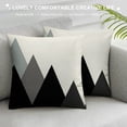 thumbnail image 3 of HENGT  Throw Pillow Covers Black and White Pillow Cases Arrow Mountain Decorative Square Cushion Cover Room Sofa Decor, 3 of 5