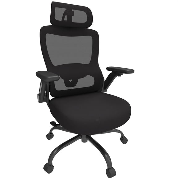 Ergonomic Mesh Office Chair with Adjustable Headrest 3D Armrests High Back Desk Chair with Lumbar Support Tilt Lock