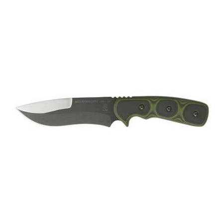 Tops Knives MTLN01 Mountain Lion Fixed Blade Knife with Layered Green & Black G-10 Handles Multi-Colored