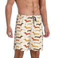 thumbnail image 2 of Wukai Dachshund Men’s Short Pajama Pants With Pockets Soft Sleep Pj Shorts for Men-4X-Large, 2 of 6