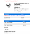 thumbnail image 2 of Oil Filter - Compatible with 2006 - 2011 Chevy HHR 2007 2008 2009 2010, 2 of 2