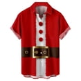 thumbnail image 1 of Camisas de Lino para Hombres, Manga Corta Camisa de Boliche Vintage con Cuello Cubano, Botón de Verano de Playa Casual, 1 of 1