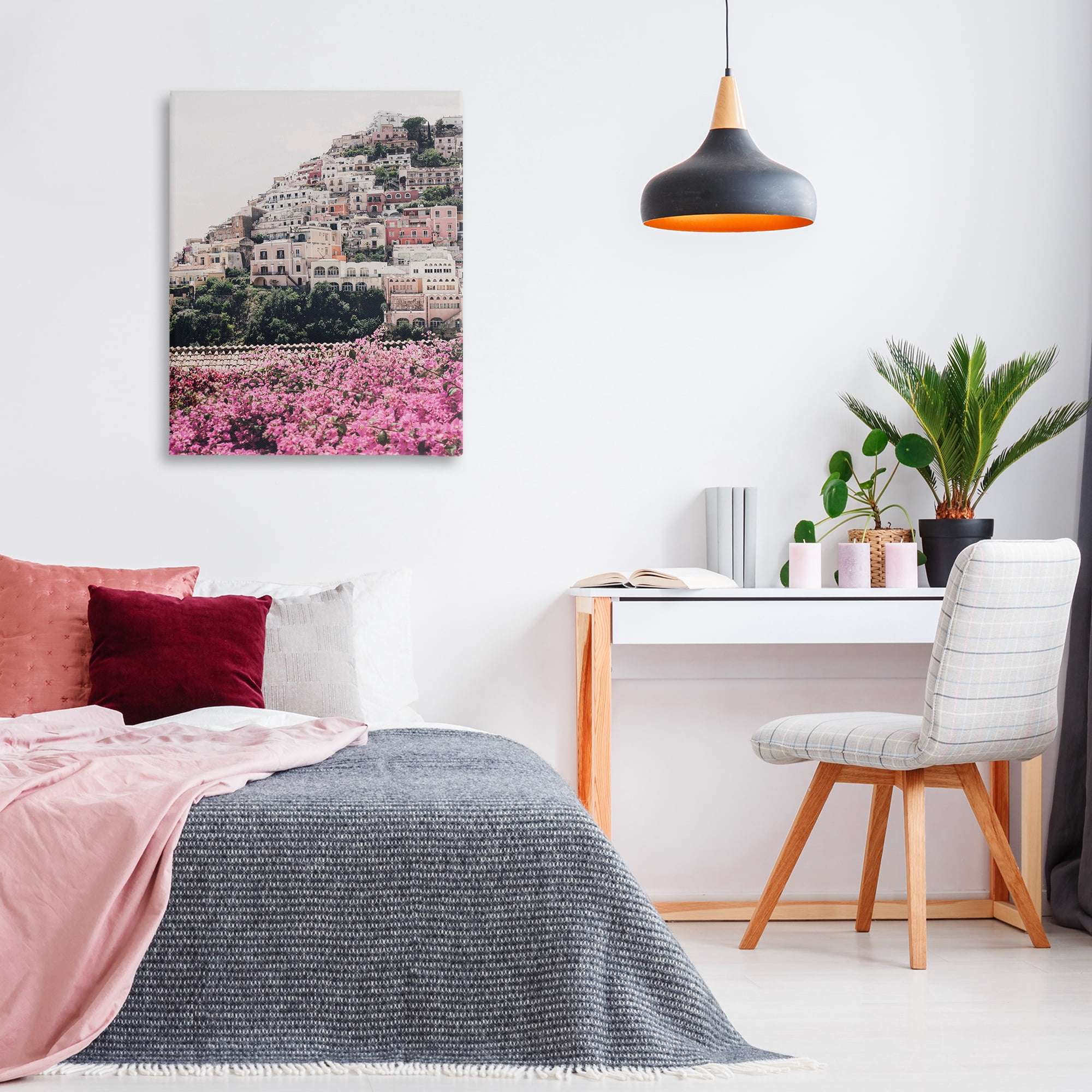 Stupell Industries Positano Town Architecture Cities & Countries Photography Wrapped Canvas Art Print Wall Art, 30 x 40