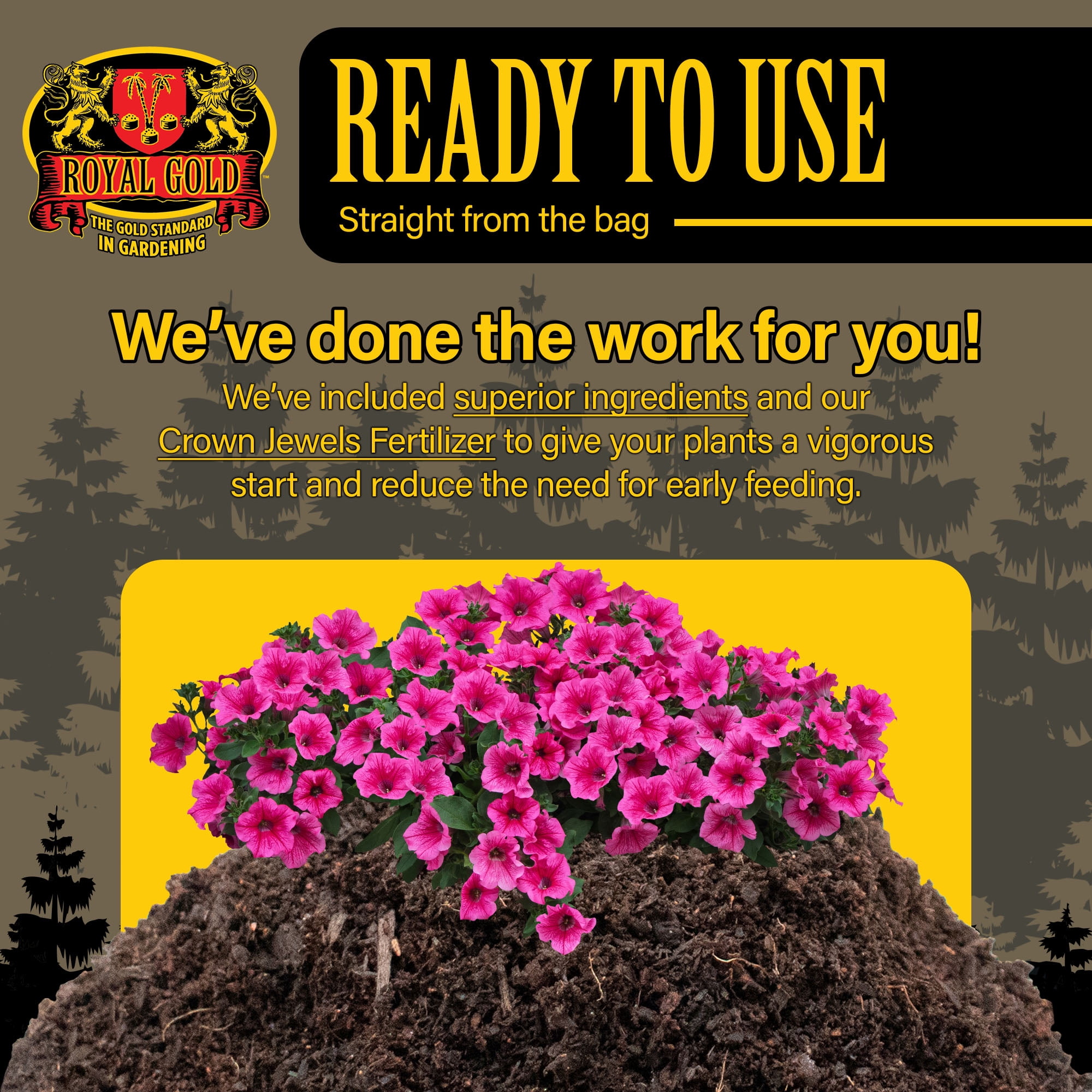 Royal Gold Planting Medium Mix, 1.5cu ft – Designed for Amending Soil, Made for a Variety of Gardening Applications, Standalone Growing Medium – Builds Soil Structure