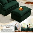 thumbnail image 6 of Timbernest Accent Chair with Ottoman, 47" Oversized Chaise Lounge Chair, Modern Corduroy Upholstered Armchair for Living Room, Dorm, Small Space, Green, 6 of 9