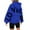 Blue, variant on Elvqul Womens Sweatshirts Graphic Plus Size Hoodies Pullover Long Sleeve Tops for Women Soft