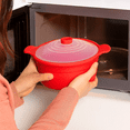 thumbnail image 2 of Microwave Silicone Food Steamer with Handle & Lid | Microwave, Dishwasher & Oven Safe up to 482 °F | Easy to Clean | Made in Korea (40.6 Fl Oz (1.2L, 5 Cups)), 2 of 10