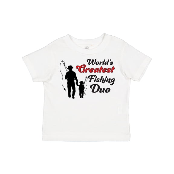 Inktastic World's Greatest Fishing Duo Boys or Girls Toddler T-Shirt