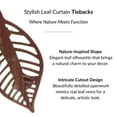 thumbnail image 2 of Rustic Brown Leaf Curtain Tiebacks Set of 2, 2 of 7