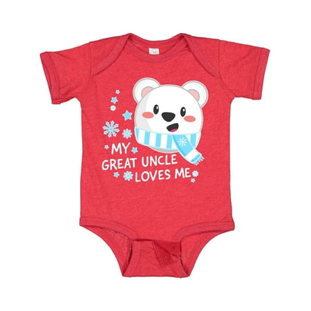 

Inktastic My Great Uncle Loves Me- Polar Bear Gift Baby Boy or Baby Girl Bodysuit