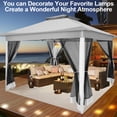 thumbnail image 5 of COBIZI 12'x12' Pop-up Gazebo Patio Gazebo Outdoor Gazebo Canopy with Mosquito Netting Patio Tent Backyard Canopy with 2-Tiered Vented Top 3 Adjustable Height and 144 Square ft of Shade, Gray, 5 of 16