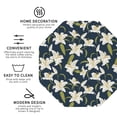 thumbnail image 3 of Easygdp sous-Verres Fleurs de Lys Ou Cuir Ensemble de 4 sous-Verres, Antidérapants, Résistants à la Chaleur pour Maison, Bureau, Cuisine (Rond, Carré, Octogone, Hexagone)-Octogone, 3 of 6