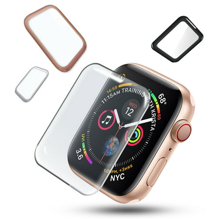 For Apple Watch Series 4 [40mm] Full Screen Protector,iClover [Anti-Scratch] Tempered Glass Cover with High Definition & 3D Curved Edge Screen Protector