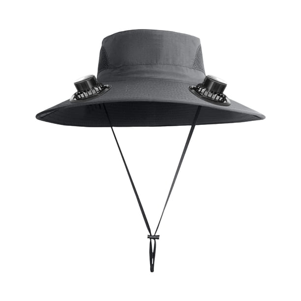 Sombrero de Sol Sombrero de Pescador de Verano Sombrero de Ventilador Dedicado de Carga de Usb Solar Sombrero de Ventilador de Carga de Viento Fuerte de los Hombres