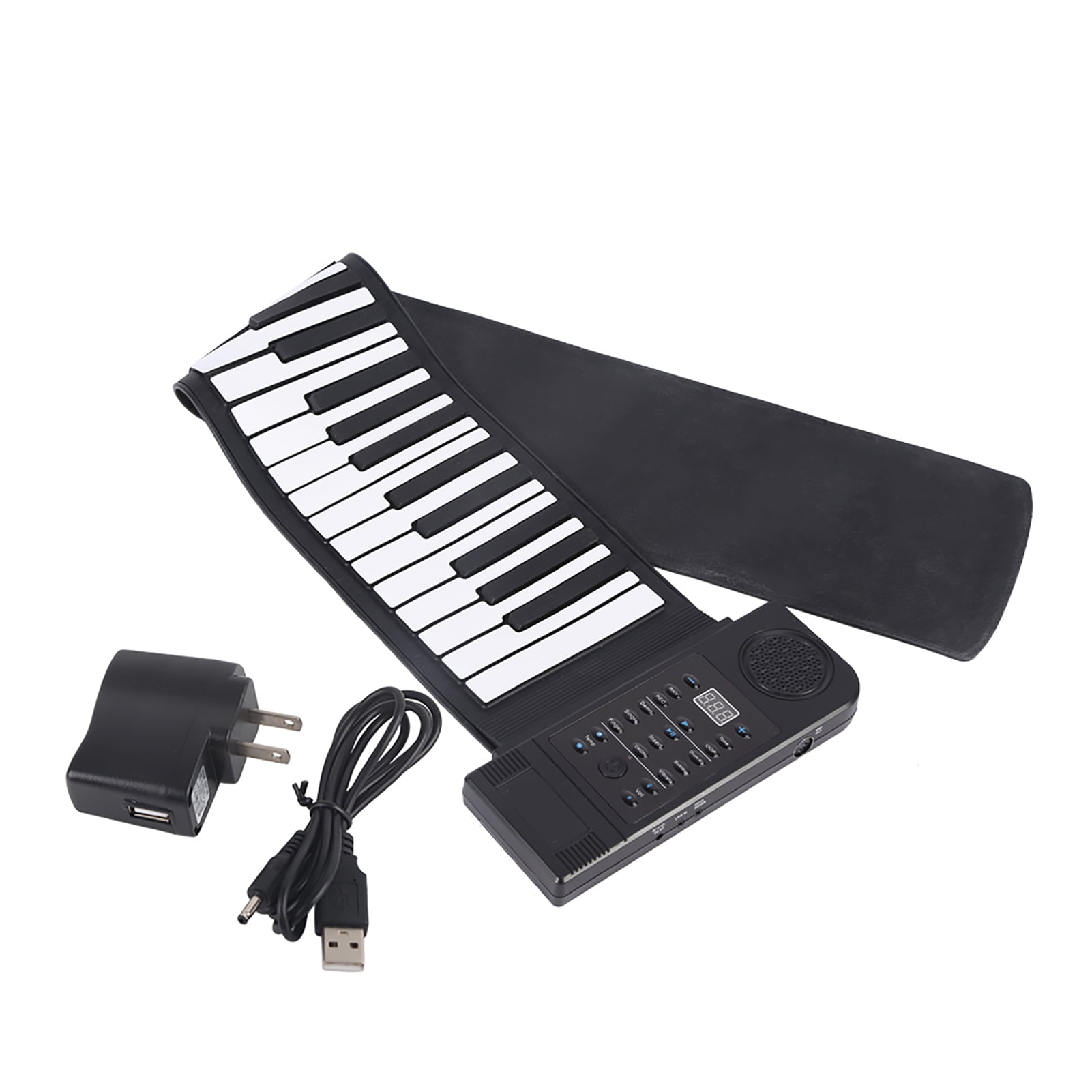 Piano Électronique Portatif 88 Touches Enroulable Pliable - Clavier Rechargeable Avec 128 Rythmes Et Tonalités