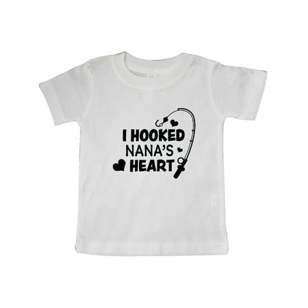 

Inktastic I Hooked Nana s Heart with Fishing Rod Gift Baby Boy or Baby Girl T-Shirt