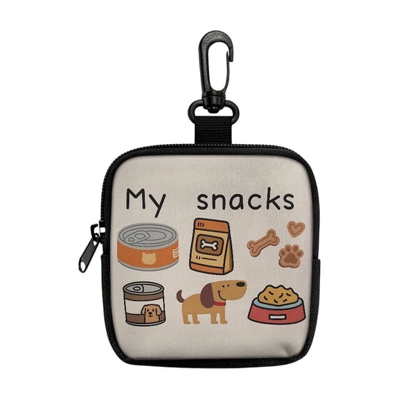 Dog Treat Pouch for Pet Walking and Training, Small Fanny Zipper Pack Holder for Puppy Snack Dispenser Kit for Leash and Outdoor Use