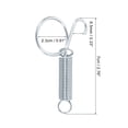 thumbnail image 2 of Unique Bargains 2.8' Cage Door Hook, 2Pcs Stainless Steel Finger Ring Elastic Spring Wire Latch Hook, Silver, 2 of 5
