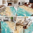 thumbnail image 5 of Summer Beach Time Area Rugs 5'x7', Washable Small Throw Rugs for Laundry Room Playroom, Ocean Waves Leisure Time Sandy Indoor Outdoor Rug Non-Slip Low Pile Carpet Runner Reversible Floor Mats, 5 of 8