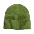 thumbnail image 1 of Autumn and winter outdoor solid color hedging flanging wool small hat dome knitted hat, 1 of 5