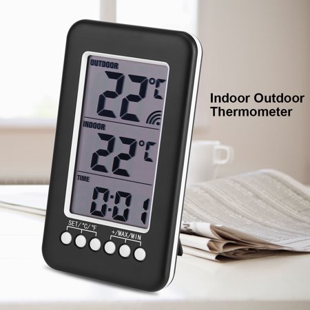 Rdeghly Digital Temperature Meter Lcd Indoor Outdoor Thermometer Clock Wireless Transmitter Canada Rdeghly Digital Temperature Meter Lcd, Digital Outdoor Thermometer And Clock