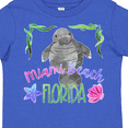 thumbnail image 4 of Inktastic Miami Beach Florida Cute Swimming Manatee Boys or Girls Toddler T-Shirt, 4 of 5