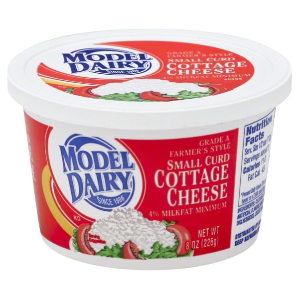 Model Dairy Farmer's Style 4 Milkfat Small Curd Cottage Cheese, 8 Oz