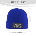 thumbnail image 3 of Junzan Travel The World1 Mens Winter Hats Thick Knit Cuff Beanie Cap Beanie Hat, 3 of 7
