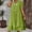 *Green, variant on ClodeEU Women's V Neck Short Sleeve Linen Blend Swing Dress,Casual Loose Tunic Midi Dress Sky Blue,Women's Plus L