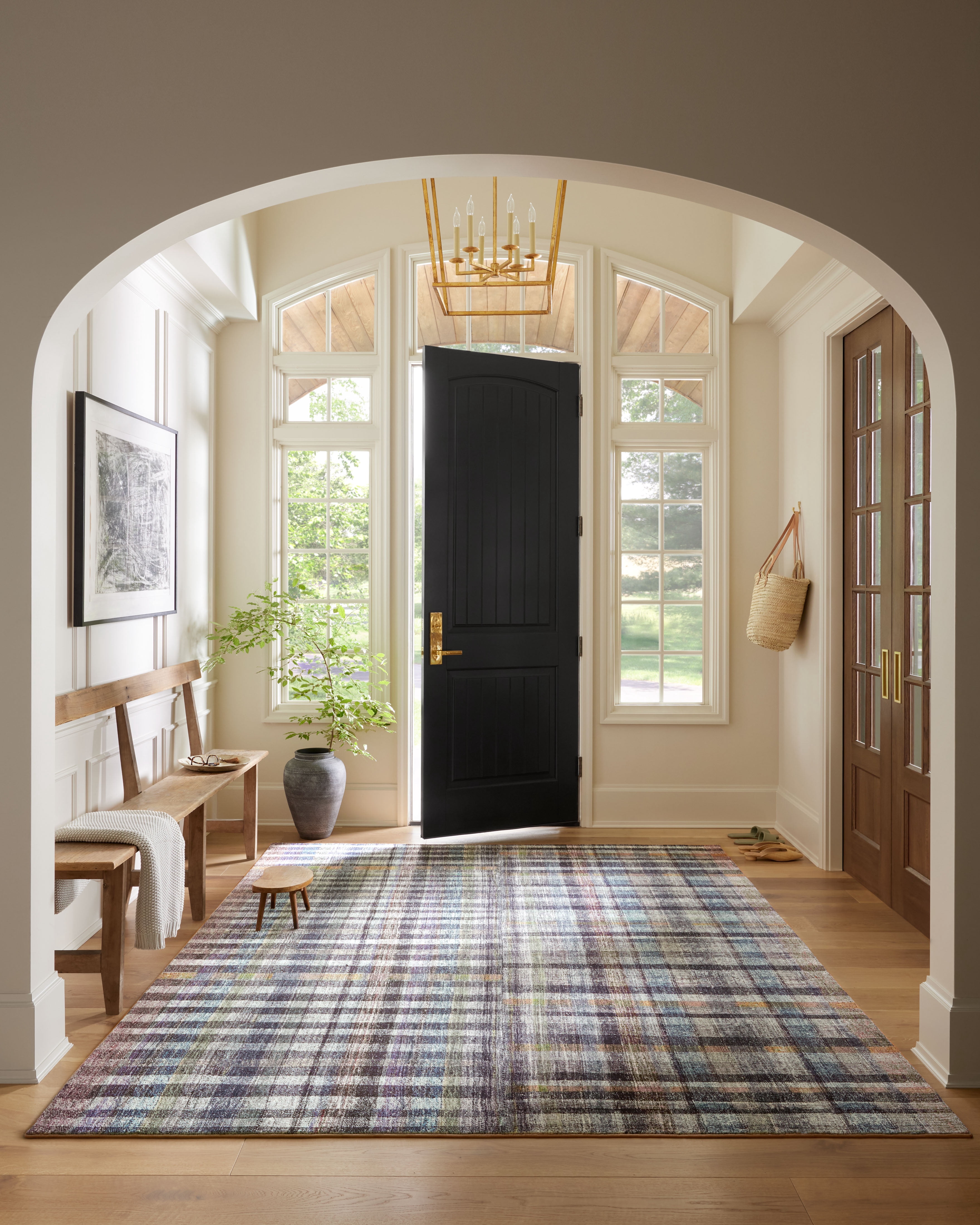 Chris Loves Julia x LoloiHumphrey Plum / Multi 2' x 3'-6" Rectangle Accent Rug