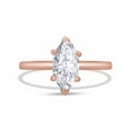 thumbnail image 2 of AFFY 0.90CT 10X5MM Marquise Moissanite Diamond Solitaire Ring for Women 14K Rose Gold over Silver-12.5, 2 of 6
