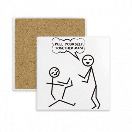 

Line Man Body Joint Leg Art Deco Fashion Coaster Cup Mat Mug Subplate Holder Insulation Stone