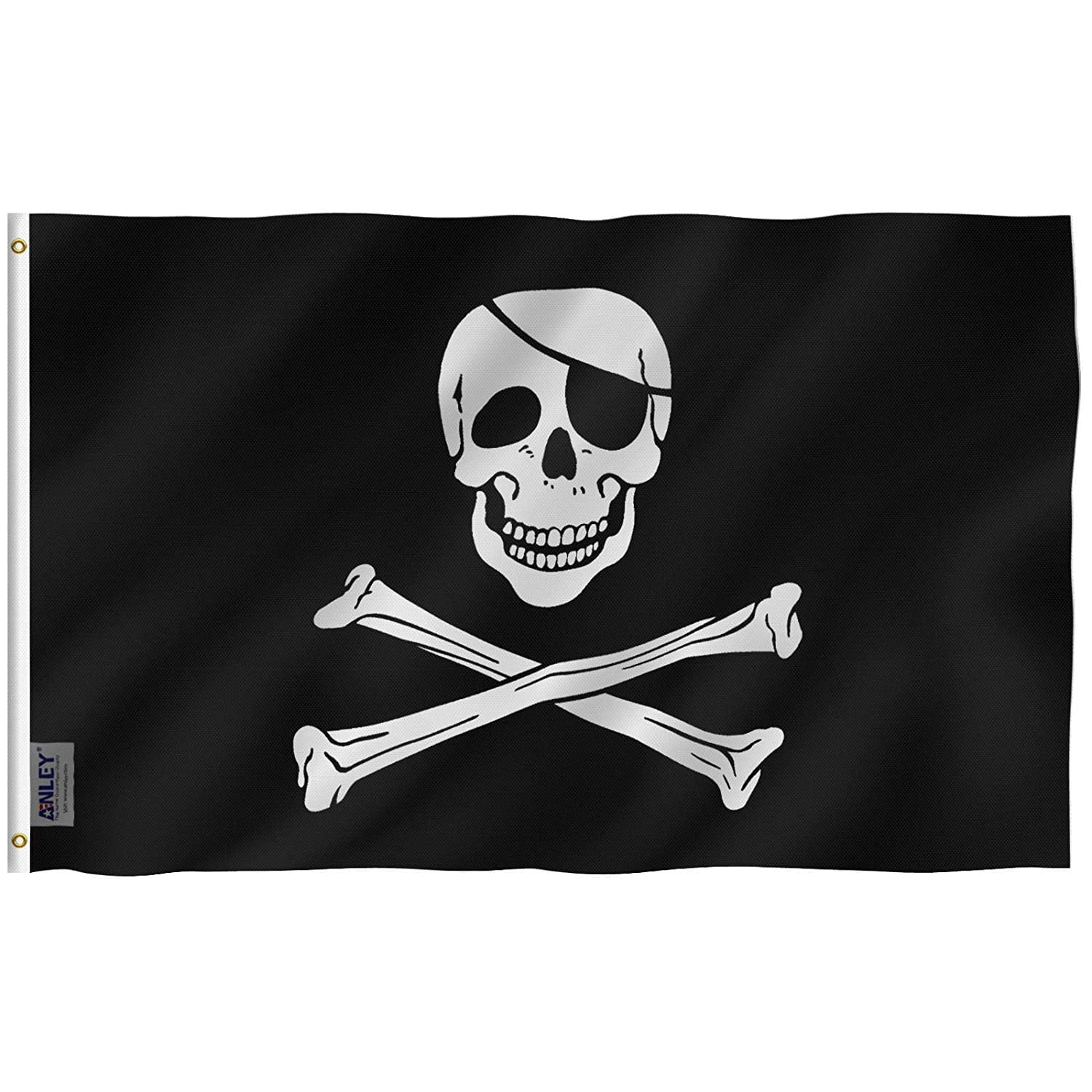 Anley Drapeau De Pirate En Lin Vieilli De 0,9 X 7,5 M – Drapeau De Pirate Rétro Vintage Pour Décorations D'Halloween, Fête Sur Le Thème Des Pirates Et Plus Encore – Drapeaux