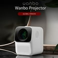 thumbnail image 5 of WANBO Proyector Inteligente Wanbo T2 Max Full HD 1080P con Android 6.0, 250 ANSI Lúmenes, WiFi, Altavoces 3W, Conexión HDMI/USB, Compatible con Netflix y YouTube, Color Blanco, Peso 900g, Ideal para, 5 of 5