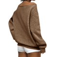thumbnail image 2 of Wevis Women's Off Shoulder Long Sleeve Knit Tops Loose Casual Pullover With Front Pocket, 2 of 5