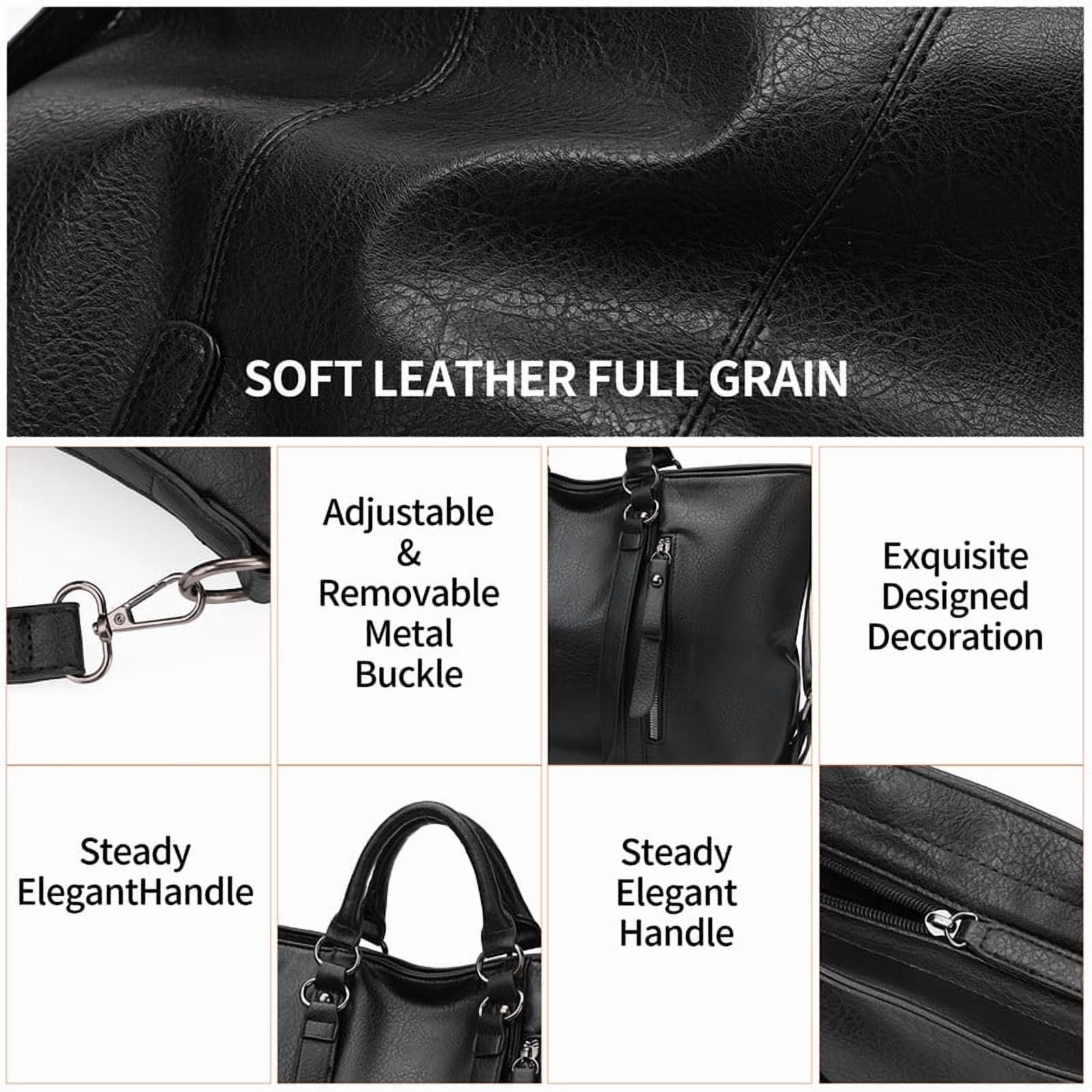 GAEKEAO Hobo Bags for Women Handbags Soft Top-handle Purse Leather Large Shoulder Bag Crossbody Travel Satchel