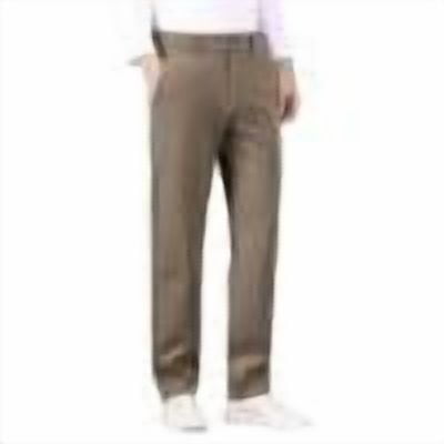 Men's Winter Regular Fit Dress Pants Casual Business Straight Leg High Waist Warm Comfortable Pants with Pockets (XL, Khaki)