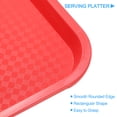 thumbnail image 3 of Unique Bargains 12' x 16' Plastic Fast Food Trays Bulk Rectangular Serving Trays, Red, 3 of 6
