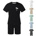 thumbnail image 5 of RUTAYY Men's Outfits Summer Coconut Print Short Sleeve T-Shirts Shorts with Pocket Breathable Daily Wear Holiday Chic Clothing Sets, 5 of 7