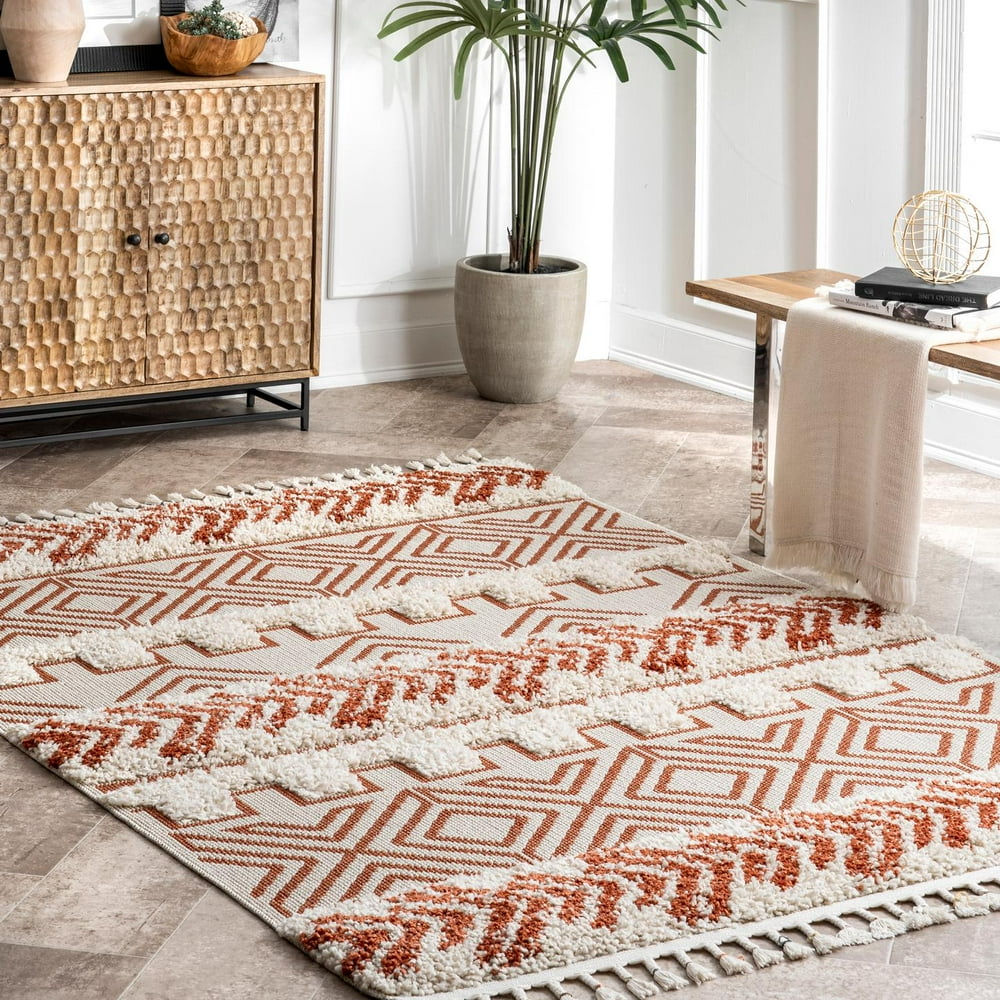 nuLOOM Zuri Shaggy Banded Tribal Area Rug