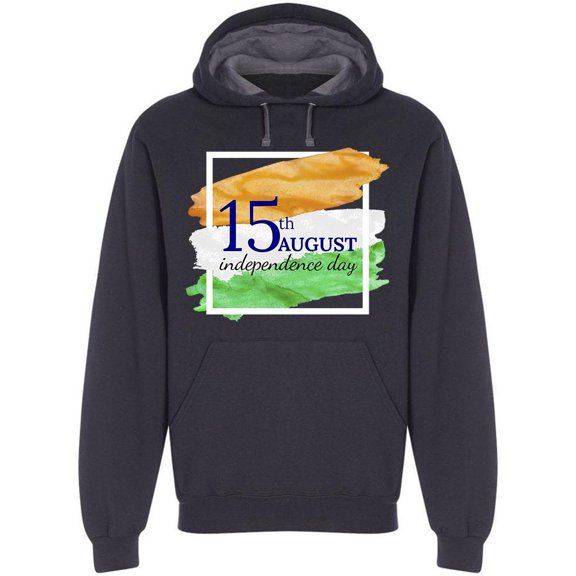 15Th August Independence Day Hoodie Men -Image by Shutterstock Men Hoodie, Male Medium