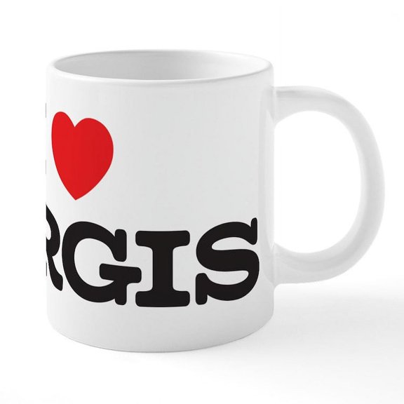 CafePress - I Love Corgis Mugs - 20 Oz White Ceramic Mega Mug