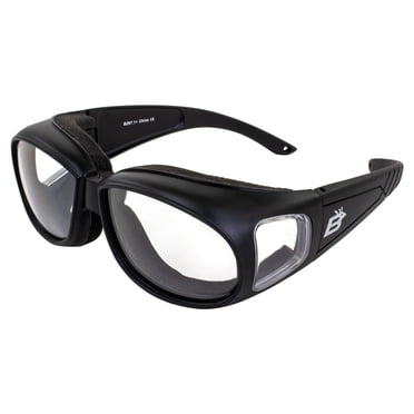 Global Vision Octane Motorcycle Sunglasses - ANSI Z87.1 Certified With Clear & Smoke Lenses
