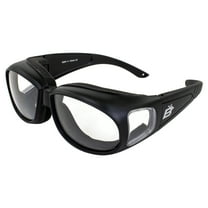 Birdz Swallow Foam Padded Motorcycle Riding Glasses Black Frame Clear Lenses