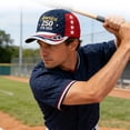 thumbnail image 5 of U.S. 250th Anniversary Mens Visor Cap Wig Adjustable Baseball Cap Golf Hats with Fake Hair Stars And Stripes Visors with Faux Fur Wig Tops and Adjustable Back as show, 5 of 6