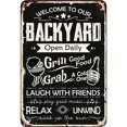 thumbnail image 1 of Parrilla Placa Metal Vintage Comida Pintura Hierro Rectangular Pared 20x30cm, 1 of 9