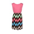 thumbnail image 4 of Fridja Women O- Neck Sleeveles Dress wave pattern Print Mini Tank Tops Dress, 4 of 7