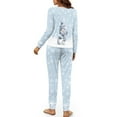 thumbnail image 5 of DISNIMO Snowman Snowflake Print Women Pajama Sets 2 Piece Pj Sets Long Sleeve Sleepwear with Long Pants Round Neck Loungewear Christmas Nightwear, 2XL, 5 of 7
