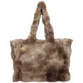 thumbnail image 1 of Bolso de viaje informal para mujer, bolso de compras suave y esponjoso, bolso de invierno para niñas de gran capacidad, 1 of 9